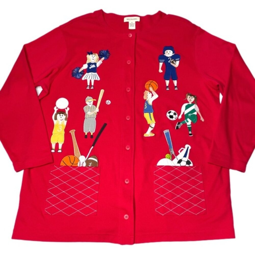 Vintage Red Bechamel Sweater Childrens Sports